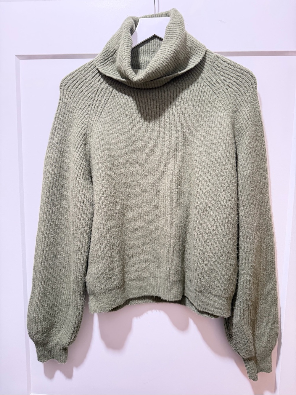 Olivaceous Olive Green Cowl-Neck Sweater